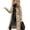 Khaki XL, variant on Winter Women Jacket Furry Hood Long Sleeves Pockets Knee Length Zipper And Button Closure Slim Waist Cotton Coat Mid Length Solid Color Windproof Warm Coat