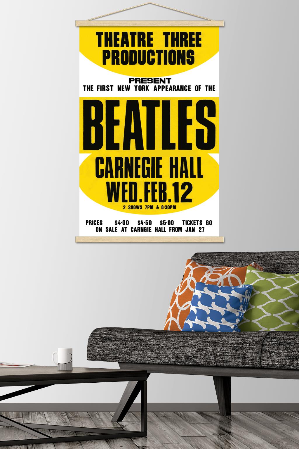 The Beatles - Carnegie Hall Wall Poster with Magnetic Frame, 22.375" x 34"