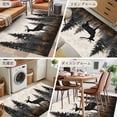 thumbnail image 6 of 3x5Ft Area Rugs Forest Elk Non-Skid Rubber Backing Large Rectangle Rugs - Living Room Bedroom Home Office, Rustic Nature Tree Retro Deer Silhouette Indoor Floor Mat Carpets Washable Rug, 6 of 9