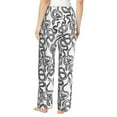 thumbnail image 3 of Xecao Hand Drawn Snake Women's Straight Lounge Pajama Pants: The Epitome of Relaxed Sleepwear, 3 of 9