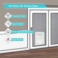 thumbnail image 3 of Ownpets Puerta mosquitera para perros, solapa interior de puerta de 11x13 pulgadas, puerta mosquitera con cerradura para mascotas, cierre magnético, puerta resistente para perros (blanco), 3 of 5