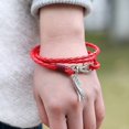 thumbnail image 3 of Joyería de pulsera multicapas con colgante de ala de aleación vintage tejida de estilo nacional (rojo), 3 of 3