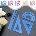 thumbnail image 1 of Juego de Reglas de Aleación de Aluminio para Estudiantes, Regla de Dibujo Multifuncional, Regla Recta, Regla Triangular, Transportador, Cuatro Juegos de Reglas, Regla de Escala Metálica., 1 of 6