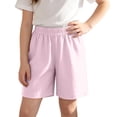 thumbnail image 4 of Ceisia 5-16 Years 3 Pack Kids Boys Girls Solid Soft Cotton Loose Fit Casual Lounge Bermuda Shorts Home Sleep Bottoms (Blue 6 Years) Father's Day Gift, 4 of 9