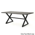 thumbnail image 5 of Noble House Rolando 70.5" Aluminum Patio Dining Table in Gray and Black, 5 of 10