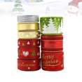 thumbnail image 2 of 1 Set Christmas Printing Ribbon Gold Stamping Satin Ribbon Christmas Theme Wrapping Ribbon (Multi-color), 2 of 7