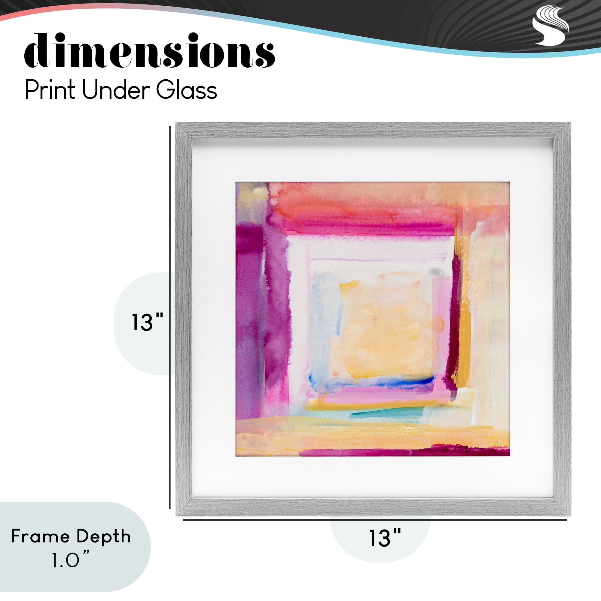 Stupell Industries Vibrant Layers New Day Gray Framed Print Under Glass, design by Lanie Loreth