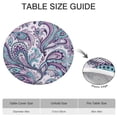 thumbnail image 6 of Elastic Edge Round Table Cover in Boho Floral Design, 44 Inch Diameter Fits 38-42 Inch Tables, Stain Resistant Material, 6 of 7