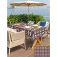 thumbnail image 6 of 60x102 Inch Outdoor Tablecloth with Umbrella Hole Zipper Rectangle Retro Boho Aztec Rectangular Tablecloths Outside Waterproof Ethnic Abstract Southwest Geometric Patio Table Cover for Picnic Party, 6 of 8
