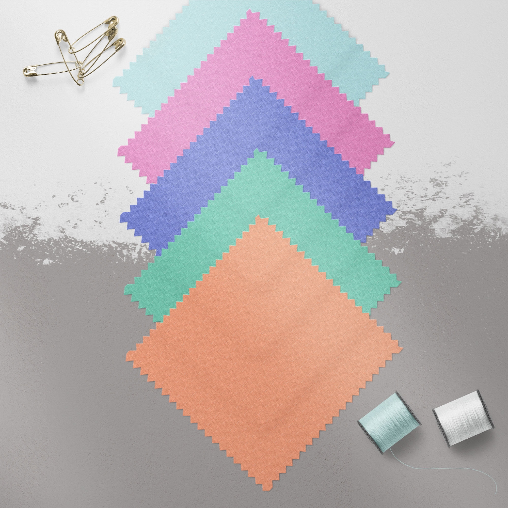 Create It 5"x5" 100% Cotton Pastel Solid Precut Sewing & Craft Fabric Squares, Multicolor 60 Pieces