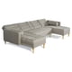 thumbnail image 5 of Sala Modular Doble Chaise Makora Brandon con Memory Foam y Respaldo Ajustable Lino Gris Claro, 5 of 7