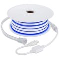 thumbnail image 1 of LED Blue Neon Strip Lights, 33ft Flexible Rope Light, 120V, IP67 Waterproof, Connectable Neon Lighting for Indoor Outdoor Commercial Building Decoration, 1 of 4