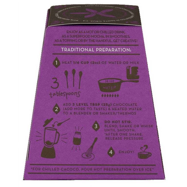 Cacoco Drinking Chocolate, 80% Extra Dark, 7.05 oz - Walmart.com