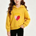 thumbnail image 3 of NAISIBABY Girls Casual Hooded Sweatshirt – Print Relaxed Long Sleeve Pullover Top for Kids Yellow Size 3T, 3 of 6
