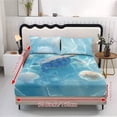 thumbnail image 5 of Xoenoiee Blue Turtle Seashell Print 3-Piece Bedding Set, Fitted Sheet with Pillowcases, Soft Comfort Breathable Bedding Set (1 Fitted Sheet+2 Pillowcases), Twin XL Size, 5 of 7