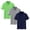 Green, variant on 3PC Kids Fashion Short Sleeve Casual Polo Shirt Set, Soft Breathable Fabric, Great for School, Parties, and Family Gatherings