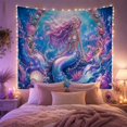 thumbnail image 2 of Mermaid Princess in Underwater Coral Reef Scene Mystical Fantasy for Kids Ocean Lovers Oceanic Wall Art Birthday Gift Tapestry Wall Hanging for Bedroom, Living Room and Dorm, 2 of 7
