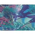 thumbnail image 4 of Ambesonne Leaf Quilted Bedspread Set 3 Pcs, Vivid Colored Island Flora, King Size, Turquoise Dark Blue, 4 of 5