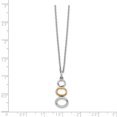 thumbnail image 3 of SS White Ice Gold-plated and 1/2 pt Diamond Necklace 18 Inch, 3 of 3