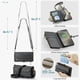thumbnail image 4 of Funda tipo cartera para Samsung Galaxy S25 con bloqueo RFID, tarjetero, cremallera y ranura para billetes, correa magnética de piel sintética suave para el hombro, 4 of 10