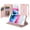 Rose Gold, variant on For Iphone 8 Plus7 Plus6 Plus Wallet Id Card Holder Case Cover - Black