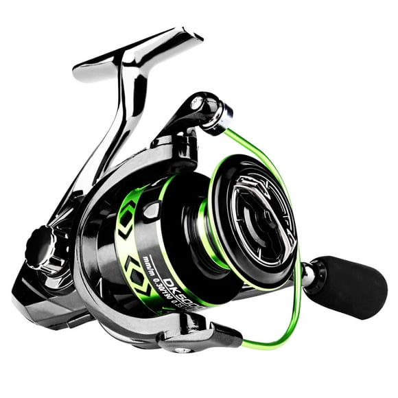 Spinning Fishing Reel DK5000 – 5.2:1 Gear Ratio, 17.5LB Max Drag, Smooth Power for Ice, Freshwater & Light Saltwater Fishing