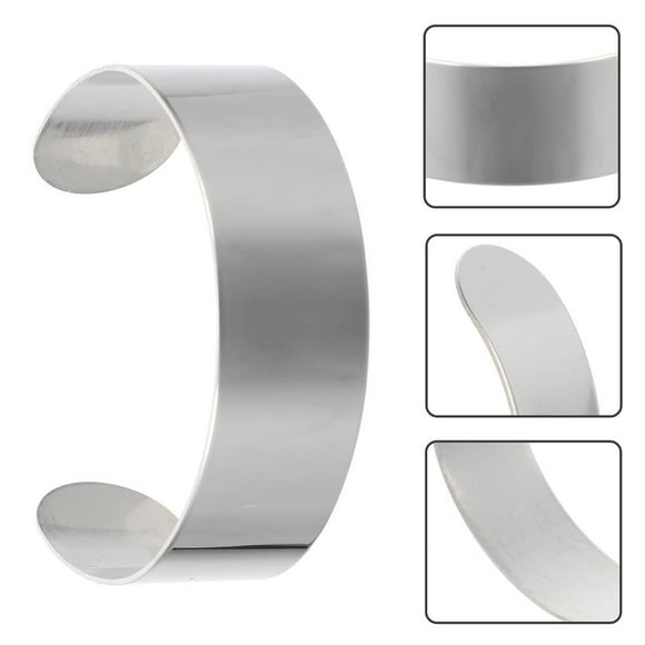 8pcs Stainless Steel Blank Bracelet Cuffs for DIY Jewelry Making