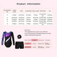 thumbnail image 5 of TiaoBug Kids Girls Gymnastics Leotards with Shorts Ballet Dancewear Unitards Starry Black 6, 5 of 5