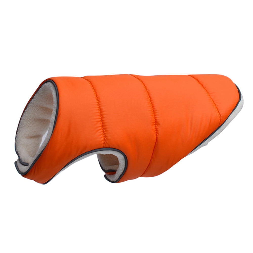 Padded Vest Dog Jacket Warm Zip Up Dog Vest Fleece Jacket with Dual D