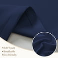 thumbnail image 4 of Rosnek 2 Panels Blackout Tiers Curtain for Small Window Rod Pocket Kitchen Curtains Room Darkening Short Curtains for Bedroom, Navy Blue, 4 of 7