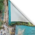 thumbnail image 3 of Ambesonne Waterfall Kitchen Curtains, Laos Vietnamese Lake, 55"x45", Blue and Green, 3 of 3