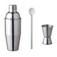 thumbnail image 1 of Cocktail Shaker 3Pcs Stainless Steel Bar Set Mixing Tools, 1 of 2