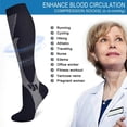 thumbnail image 4 of 3 Pairs Medical Sport Compression Socks - 15-20mmhg Graduated Knee-High Support for Men & Women, Ideal for Soccer, Running, and Nurses, 4 of 6