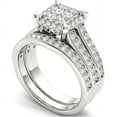 thumbnail image 2 of 1-1/2 Carat T.W. Diamond Split Shank Cluster Halo 14kt White Gold Engagement Ring Set, 2 of 5