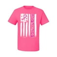 thumbnail image 2 of Survivor Awareness Flag Awareness Men's Graphic T-Shirt, Neon Pink, Small, 2 of 3