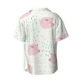 thumbnail image 7 of Picia Cute Pigs Men's Linen Shirts Short Sleeve Cuban Beach Shirts Casual Shirts Button Down Shirt for Men Beach Summer Wedding Shirt-XX-Large, 7 of 7