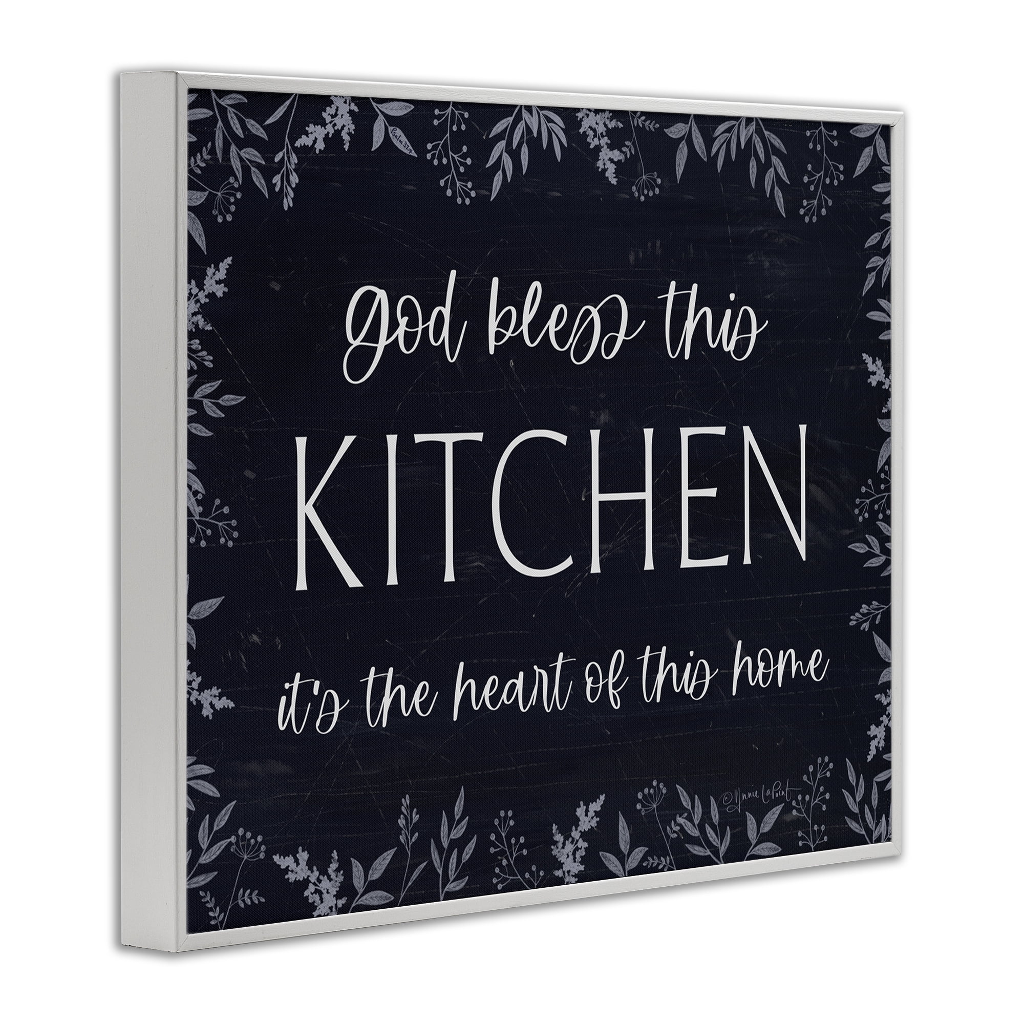 Stupell Industries Kitchen Heart Of This Home White Framed Giclee Art, design by Annie LaPoint