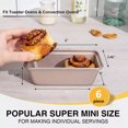thumbnail image 5 of Bakdcore 6 pack Mini Loaf Pans, Non-Stick Baking Bread Mold, 6 x 3 Carbon Steel Cooking for Homemade Cakes, Gold, 5 of 6