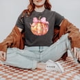 thumbnail image 3 of Disco Fall Pumpkin Shirt for Women and Teens Girly Coquette Bow Pumpkin T-Shirt for Halloween Pepper Shirt Adult Small, 3 of 4