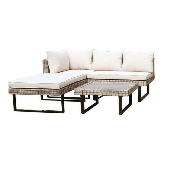 Deko Living COP30008 Outdoor Corner Patio Sectional & Tables