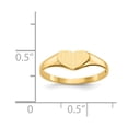 thumbnail image 5 of Finest Gold 14K Yellow Gold 5.5 x 7.5 mm Closed Back Heart Signet Ring - Size 6, 5 of 5