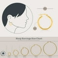 thumbnail image 5 of Gold Plated Sterling Silver 3mm Hoop Earrings - 25mm (1"") Diameter, 5 of 7