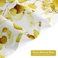 thumbnail image 4 of Yellow Floral Shower Curtain, Modern Plants Botanical Fabric Cloth Shower Curtains for Rustic Vintage Bathroom Decor, Fall Watercolor Eucalyptus Leaf, 72x72, 4 of 6