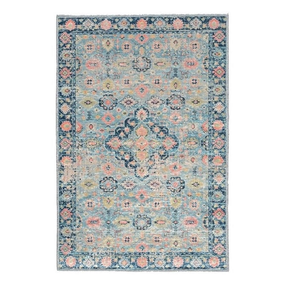 Linon Eclipse Agile Woven Polyester 2'2"x3'2" Rug in Blue