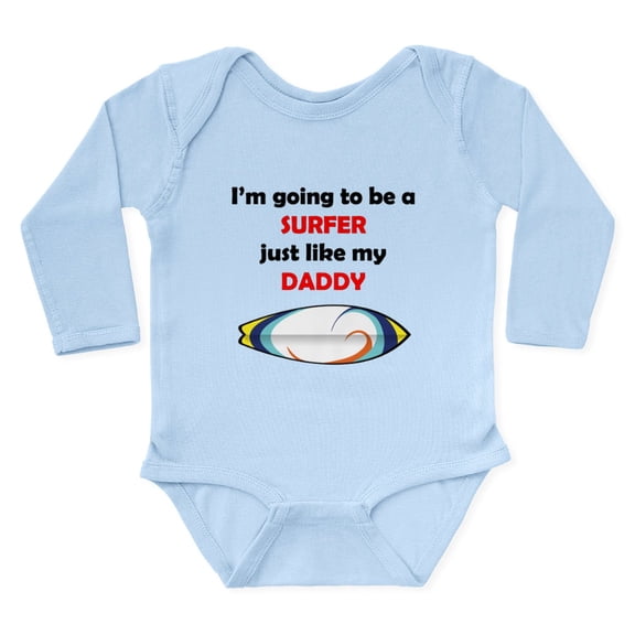 CafePress - Surfer Like My Daddy Body Suit - Long Sleeve Cotton Baby Bodysuit