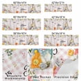 thumbnail image 3 of Valance for Windows,Spring Rabbit Flower Egg Valances Curtain Rod Pocket Valance for Kitchen Bedroom Living Room Bathroom,Easter Plant Pink Checkered Short Curtains Window Treatment 42x12in, 3 of 9