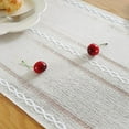 thumbnail image 4 of XmhyTop Table Runner, Rustic Farmhouse Table Runners with Tassels, Boho Cotton Linen Table Runner for Table Decorations, Holiday Party and Wedding, 108 Inches, Ivory, 4 of 4