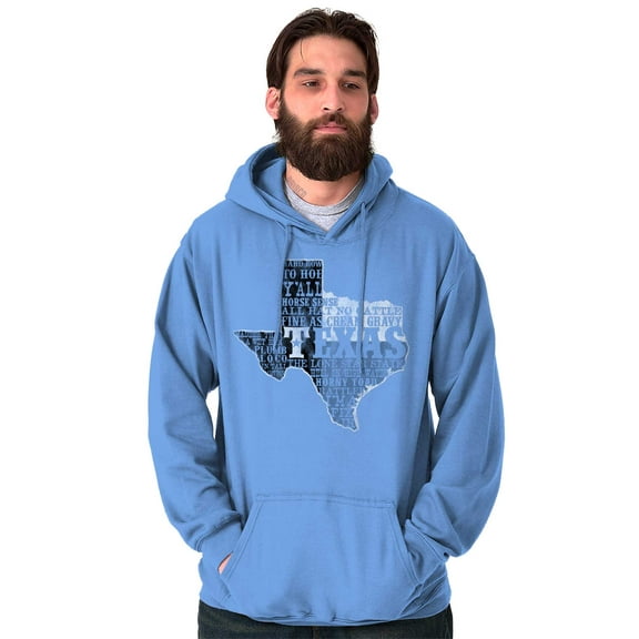 Texas Slang Funny State Shape TX Hoodie Sweatshirt Women Men Brisco Brands S