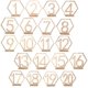 thumbnail image 1 of 1 20 Números de mesa para bodas Números de mesa de madera Centros de mesa rústicos Letrero de mesa Base de soporte para números de mesa Hexágono Números de mesa de madera, 1 of 4