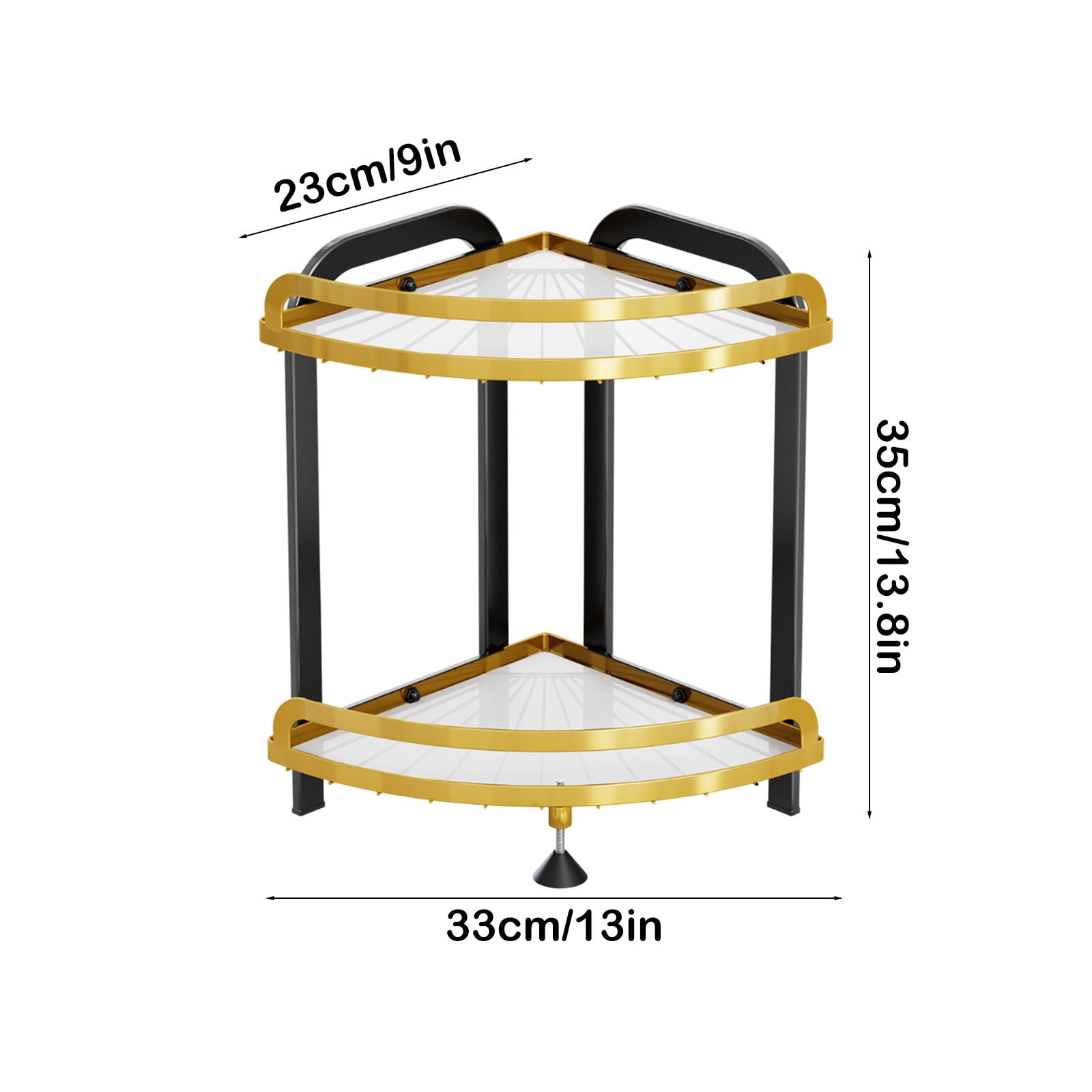 Amacok Corner Bathroom Counter Organizer Metal Bathroom Sink Organizer Countertop, Makeup Organizer for Vanity Storage Corner Skincare Organizers Bathroom Counter Shelf